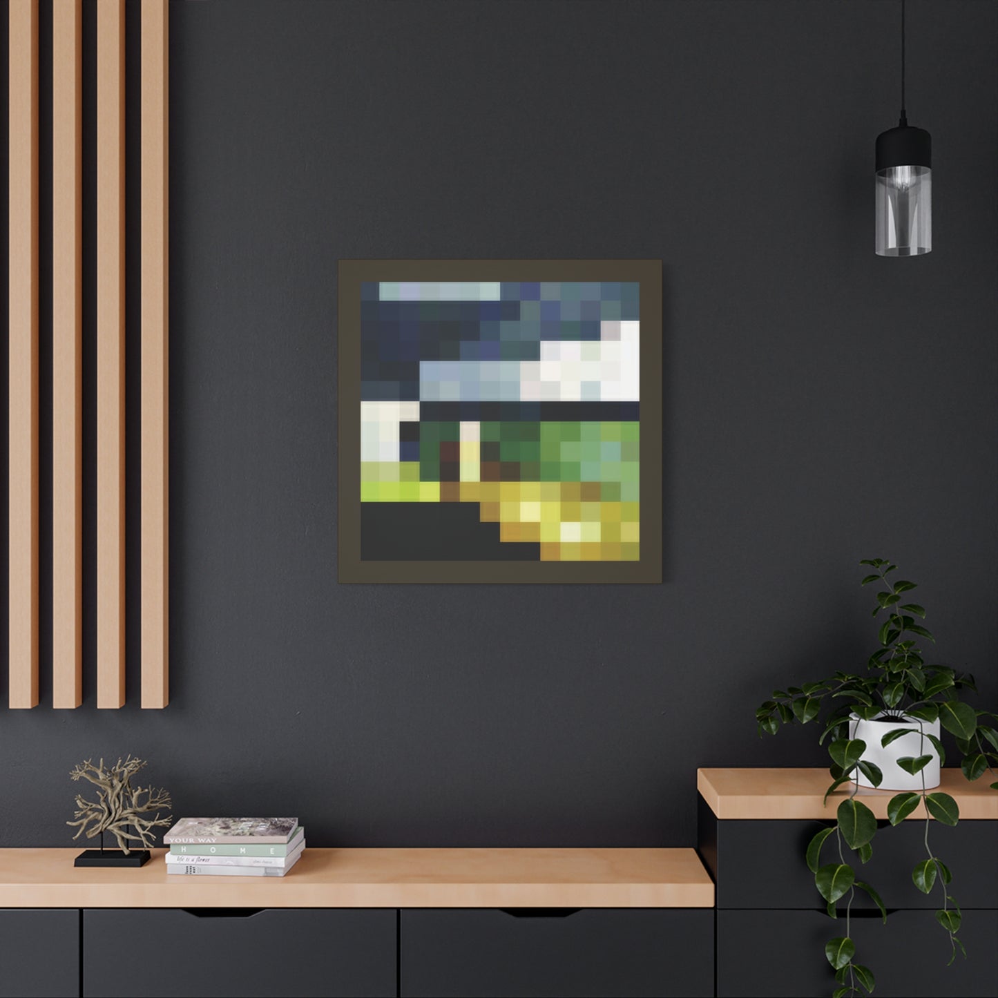 Pixel Aztec 1:1 Minecraft-Based Painting