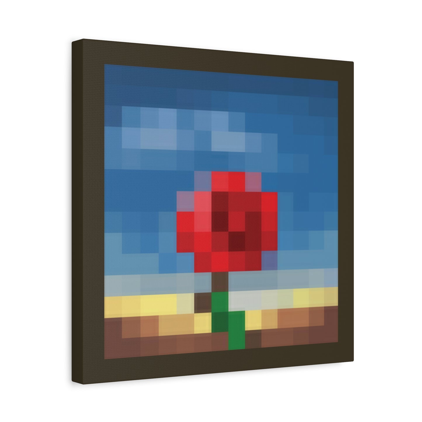 Meditative Rose 1:1 Minecraft-Based Painting