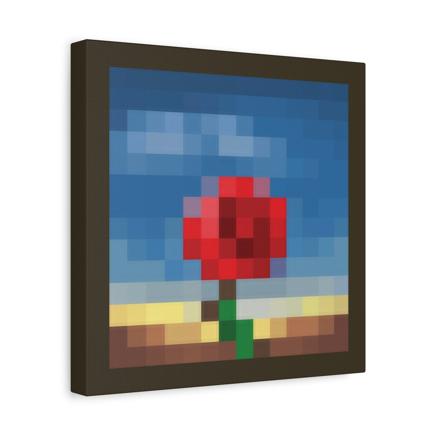 Meditative Rose 1:1 Minecraft-Based Painting