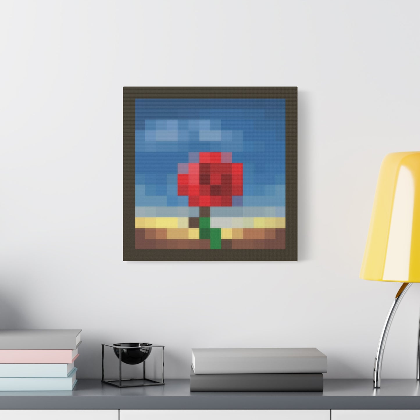 Meditative Rose 1:1 Minecraft-Based Painting