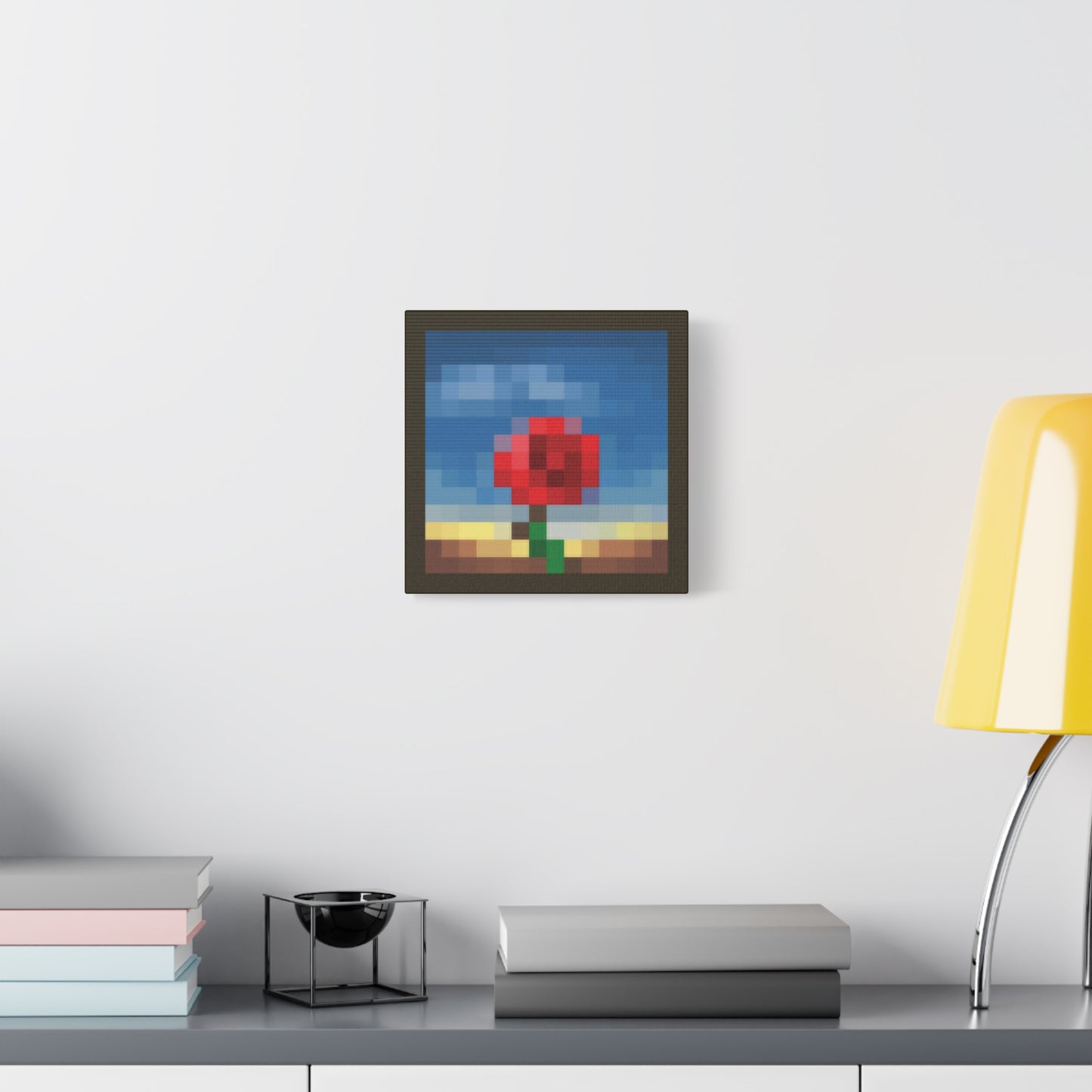 Meditative Rose 1:1 Minecraft-Based Painting