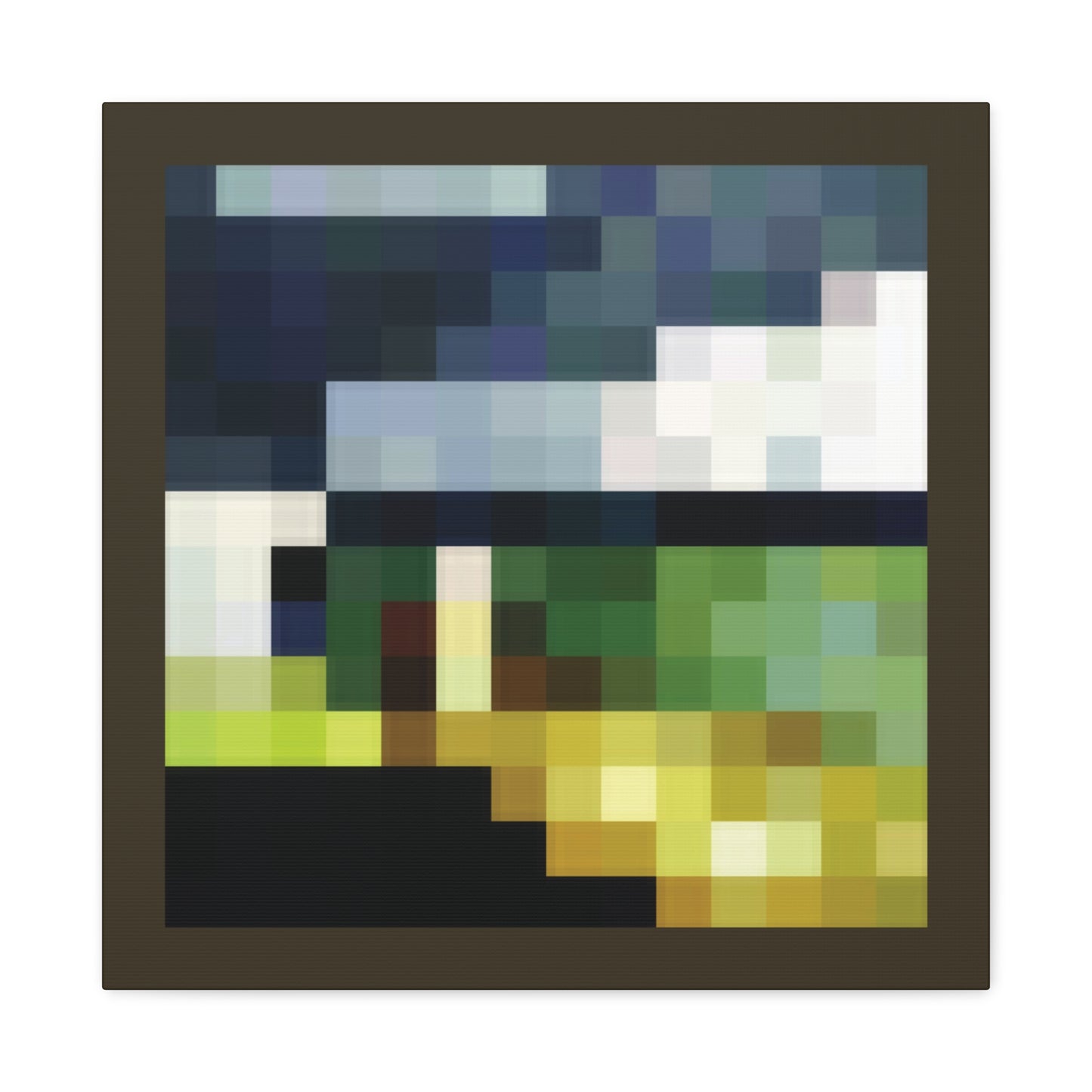 Pixel Aztec 1:1 Minecraft-Based Painting