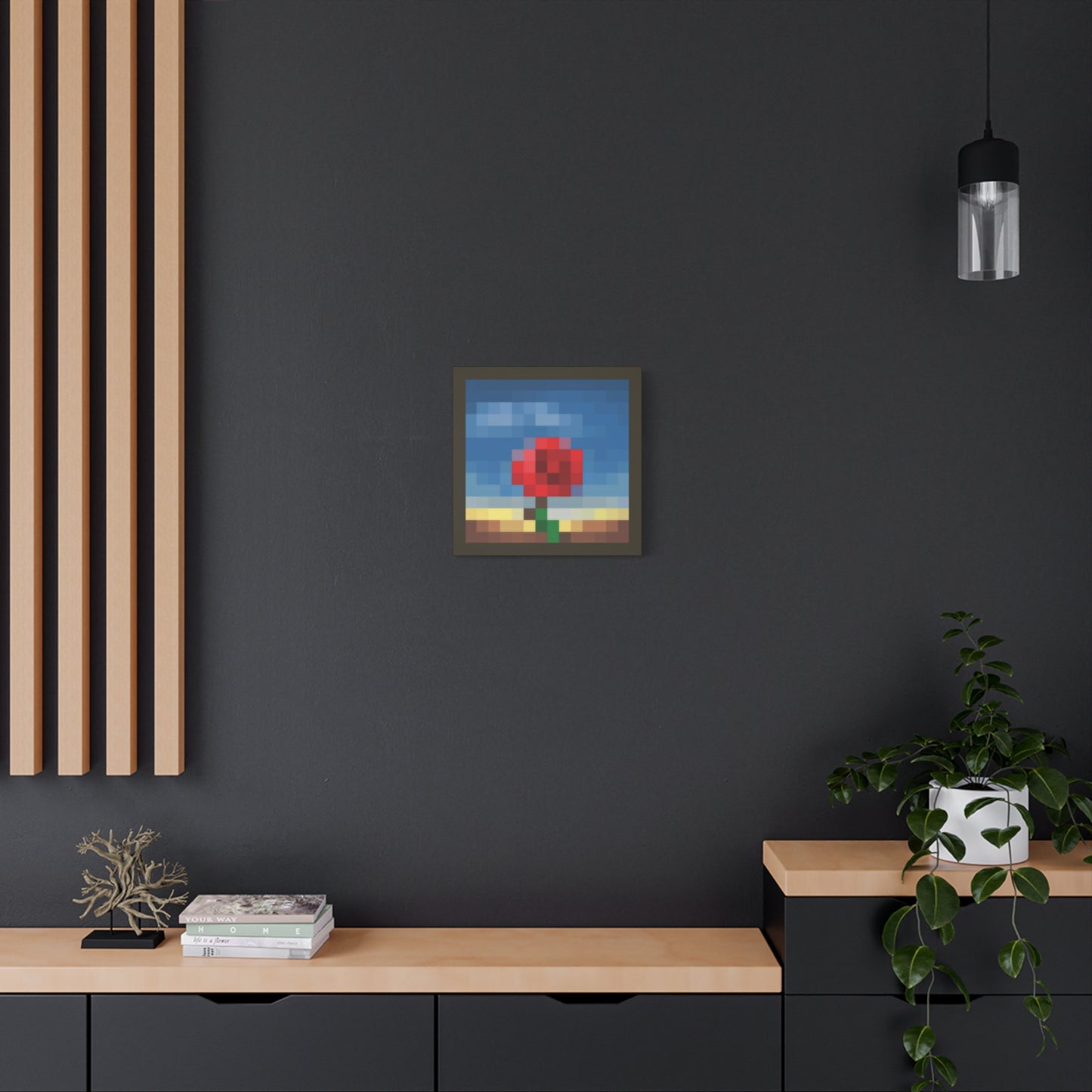Meditative Rose 1:1 Minecraft-Based Painting