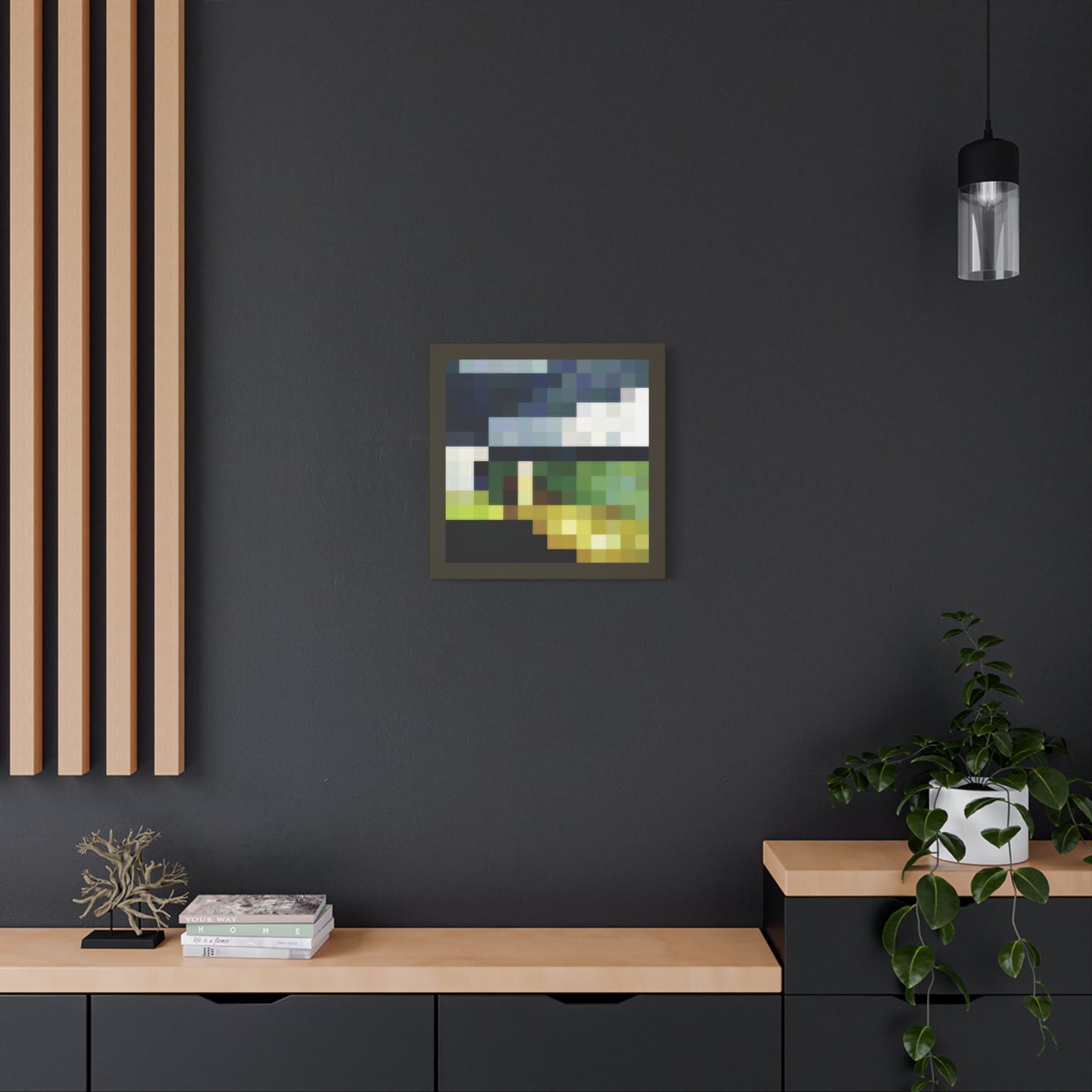 Pixel Aztec 1:1 Minecraft-Based Painting