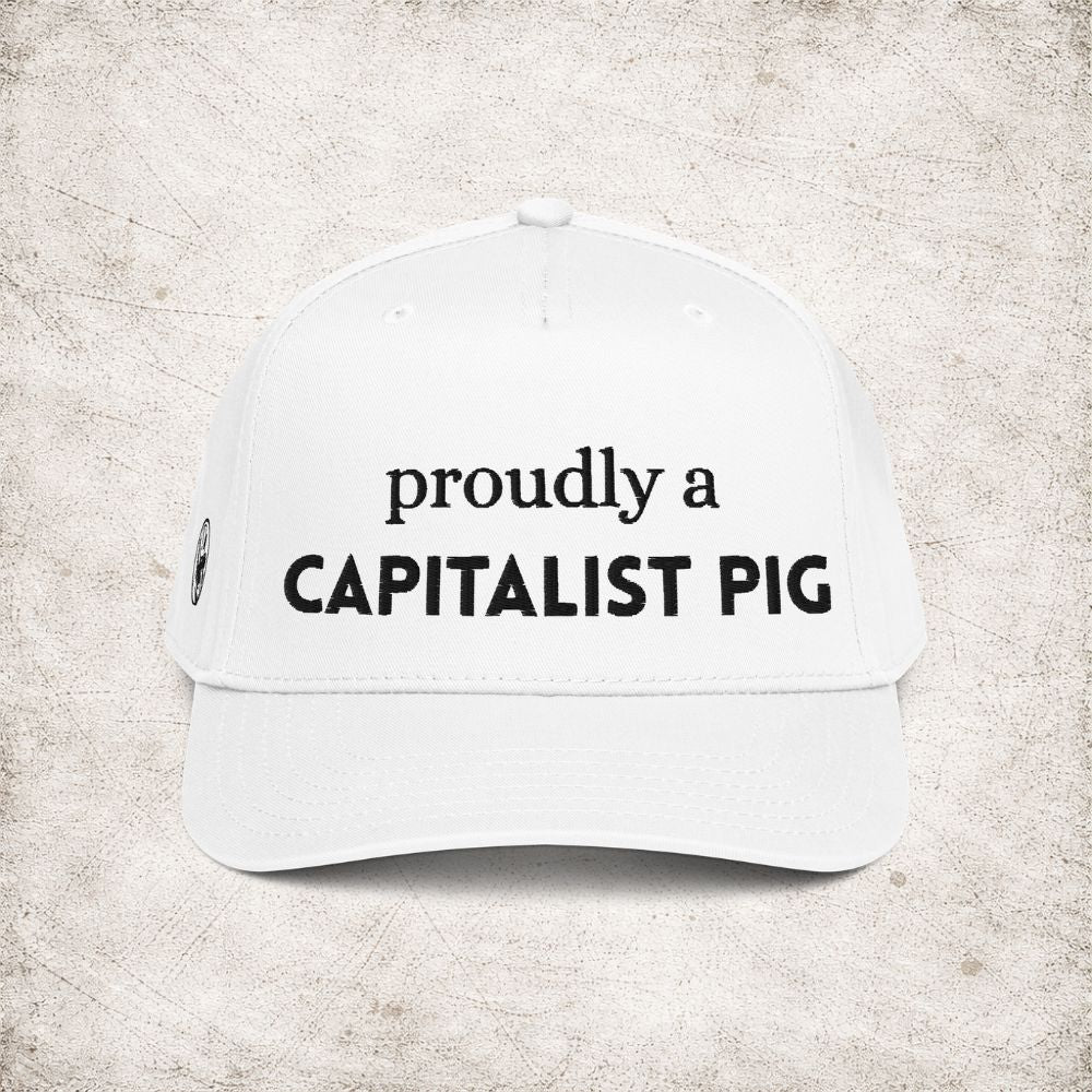"Proudly a CAPITALIST PIG" Superior 5-Panel Mid-Profile Hat