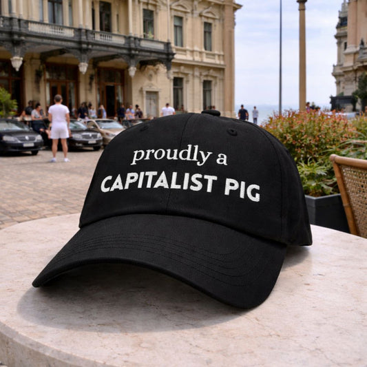 "Proudly a CAPITALIST PIG" Low-Profile Baseball Hat