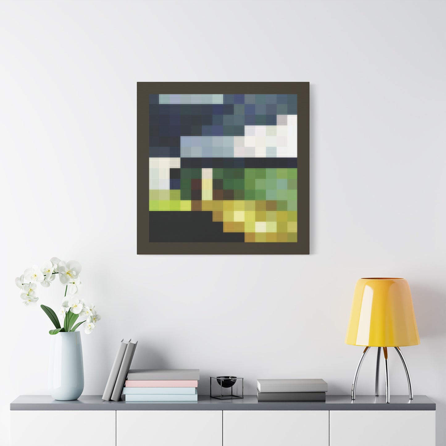Pixel Aztec 1:1 Minecraft-Based Painting