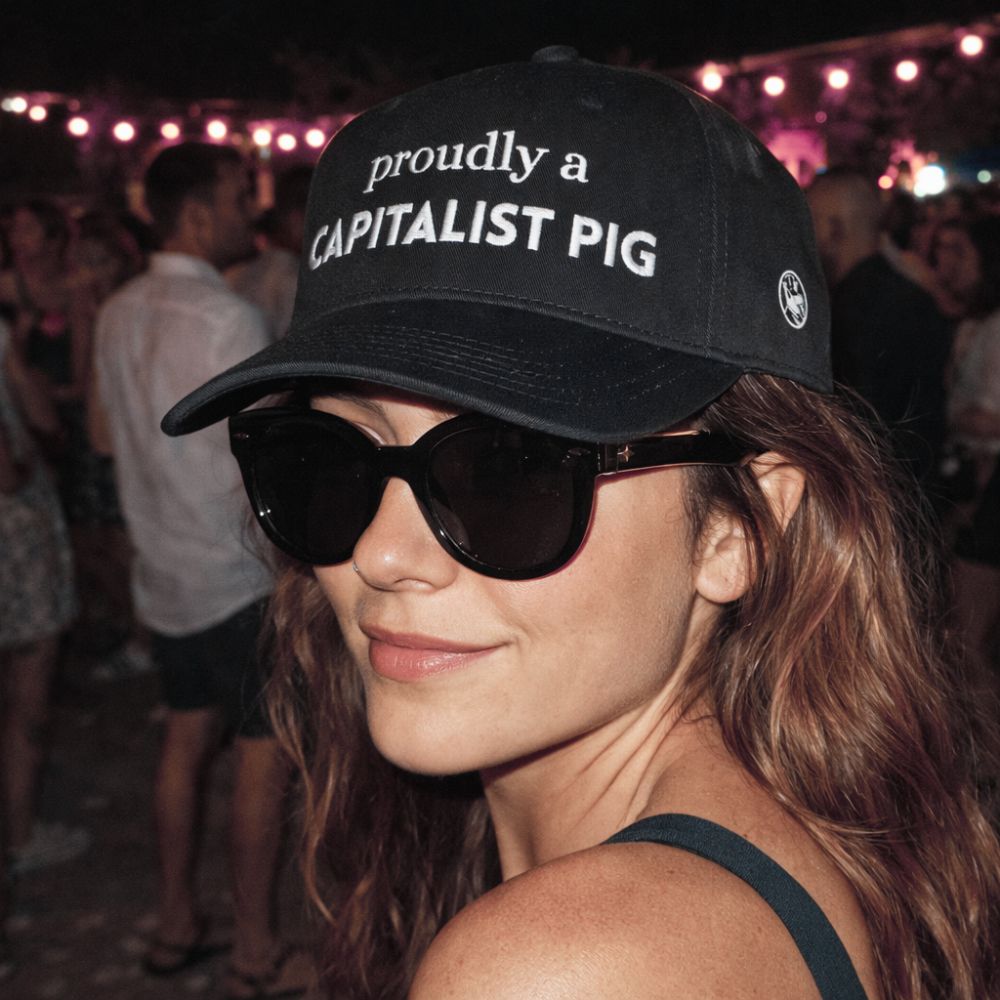 "Proudly a CAPITALIST PIG" Superior 5-Panel Mid-Profile Hat
