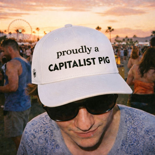"Proudly a CAPITALIST PIG" Superior 5-Panel Mid-Profile Hat