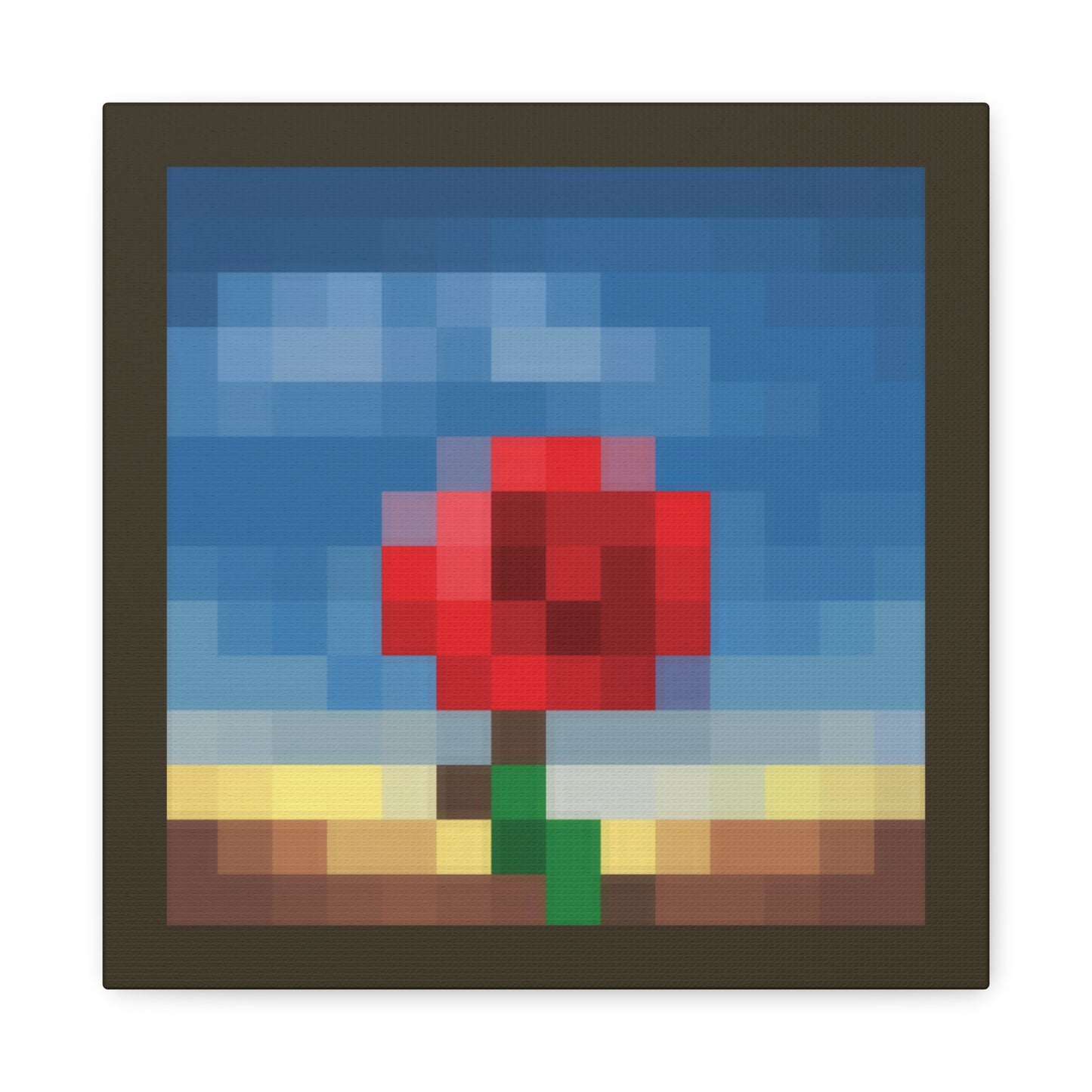 Meditative Rose 1:1 Minecraft-Based Painting