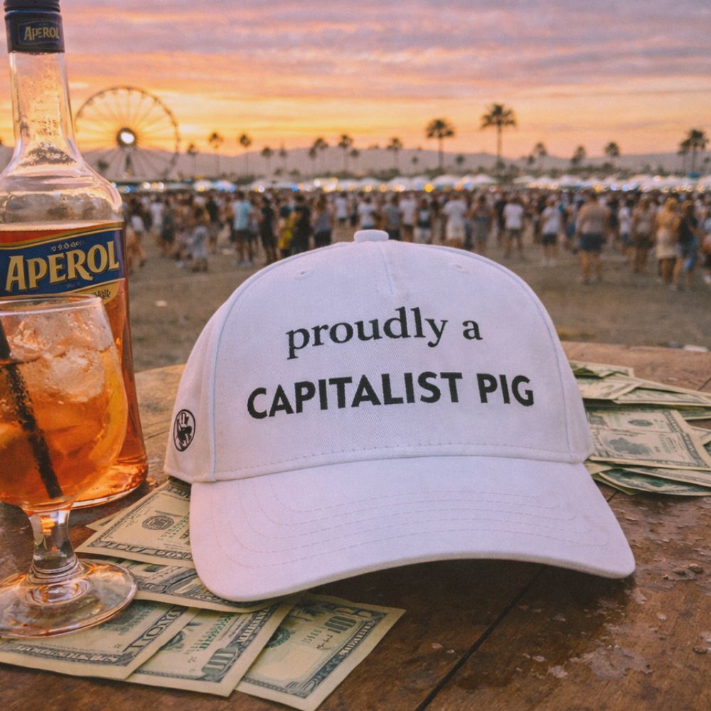 "Proudly a CAPITALIST PIG" Superior 5-Panel Mid-Profile Hat
