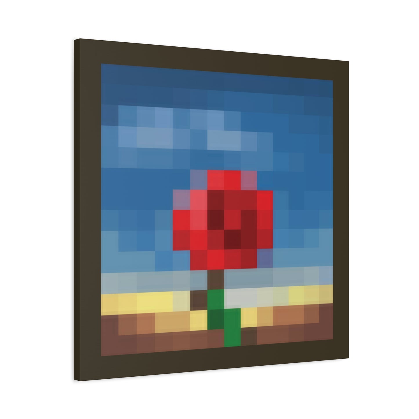 Meditative Rose 1:1 Minecraft-Based Painting