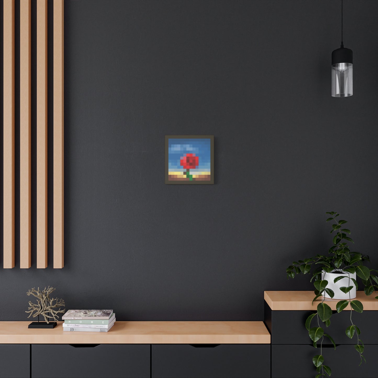 Meditative Rose 1:1 Minecraft-Based Painting