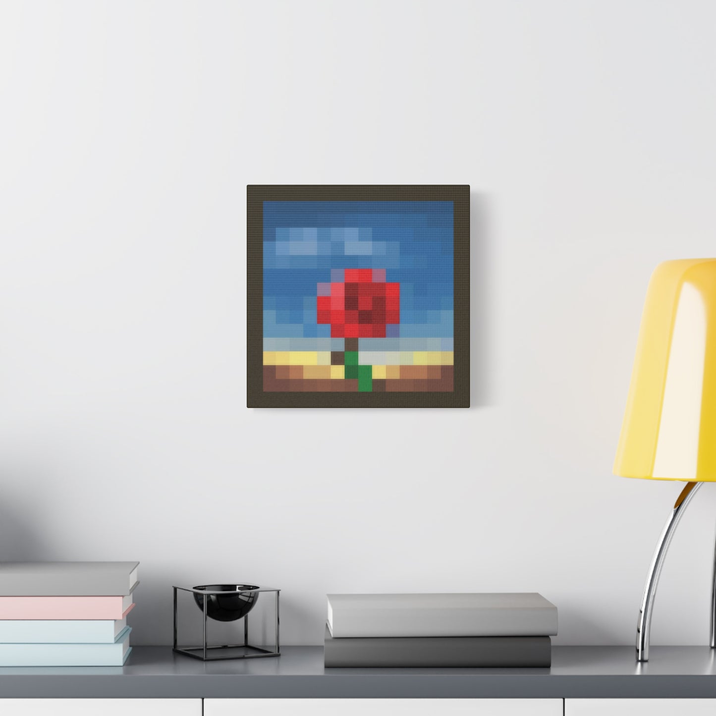 Meditative Rose 1:1 Minecraft-Based Painting