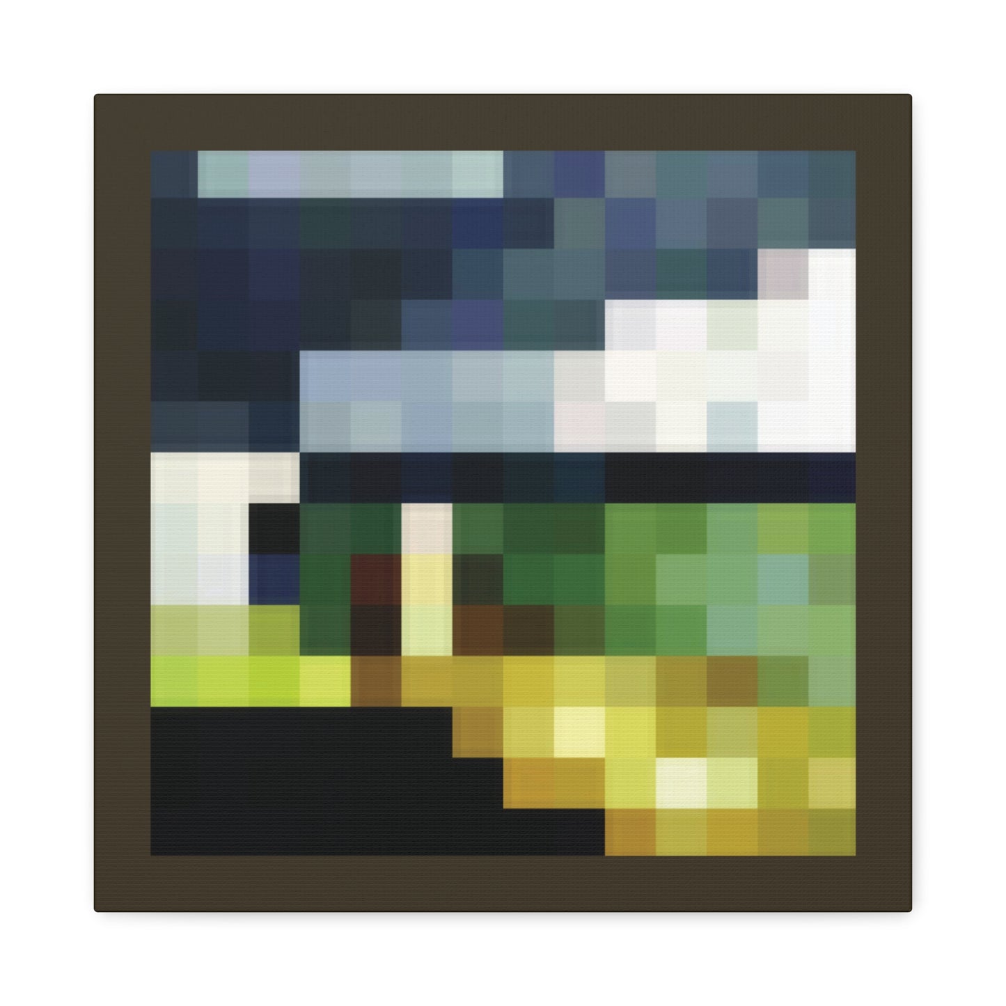 Pixel Aztec 1:1 Minecraft-Based Painting