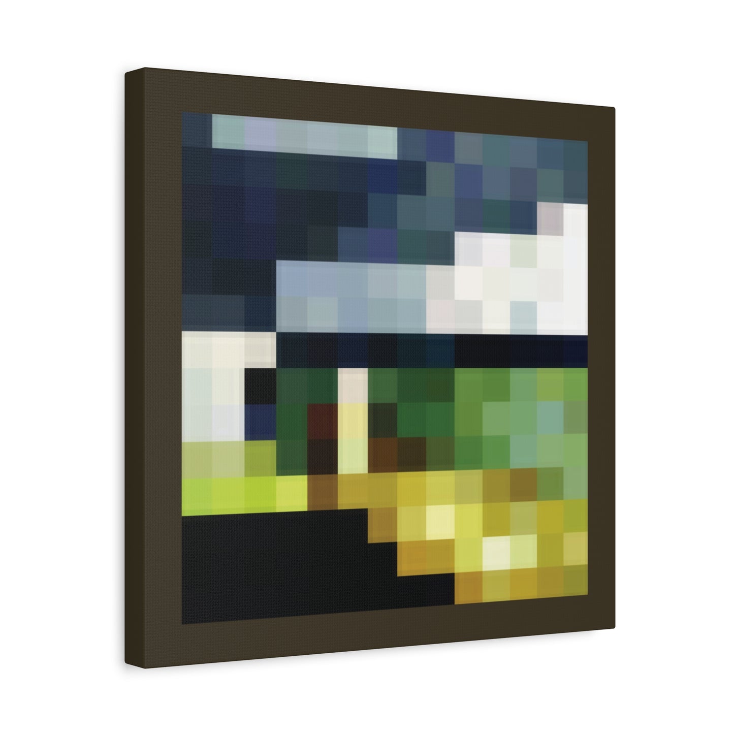 Pixel Aztec 1:1 Minecraft-Based Painting